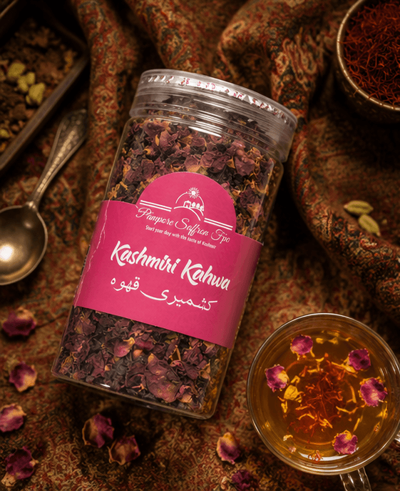 Traditional Kashmiri Kehwa — Saffron Green Tea Blend — image 3