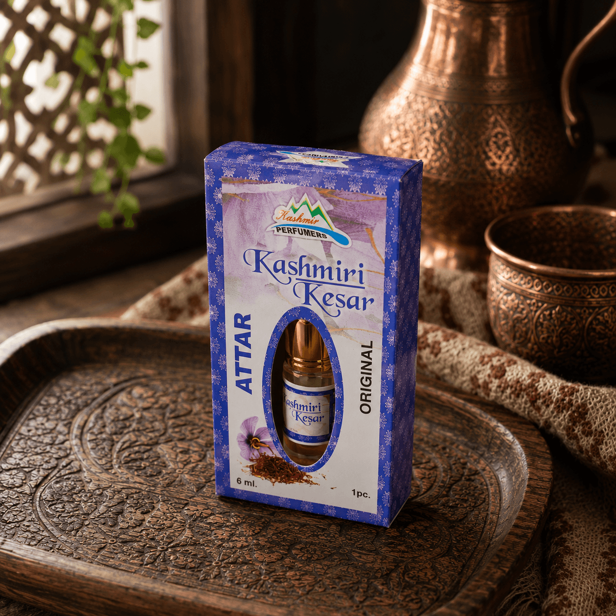 Kashmiri Kesar Attar — Alcohol-Free Saffron Perfume Oil, 6ml — image 2
