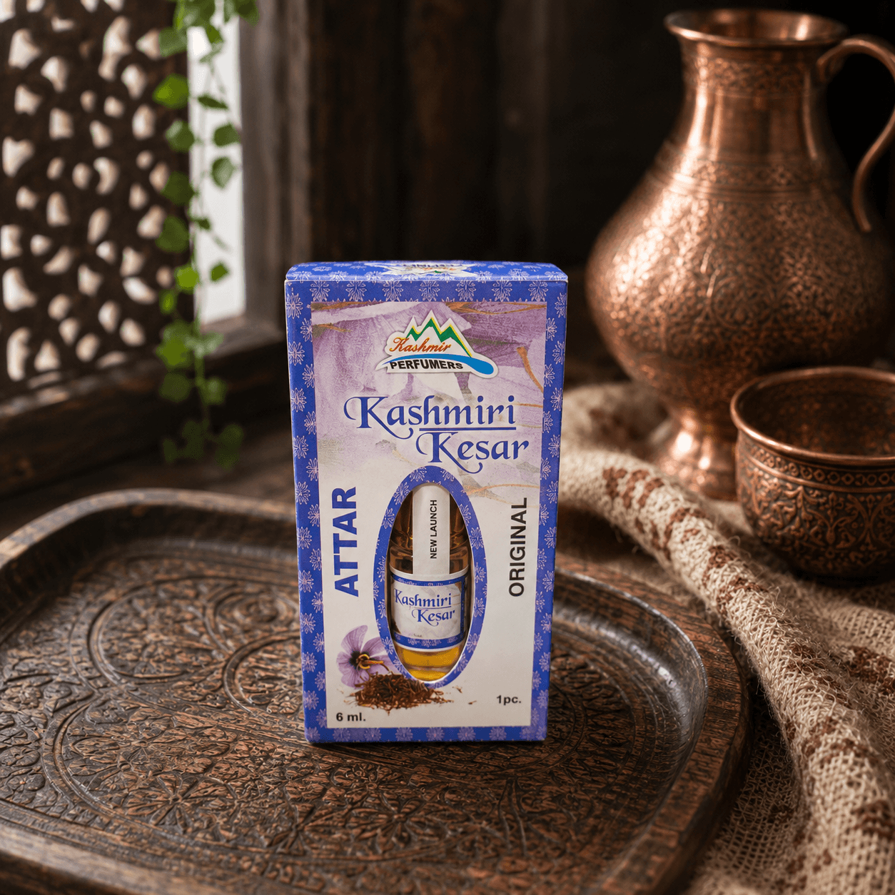 Kashmiri Kesar Attar — Alcohol-Free Saffron Perfume Oil, 6ml — image 3
