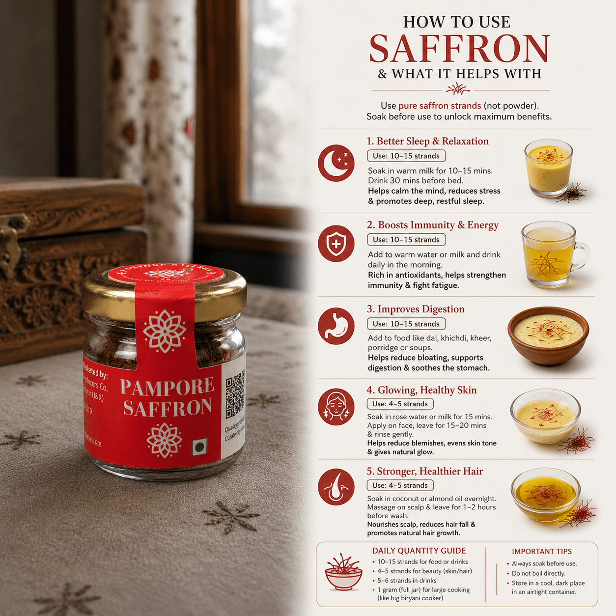 Pampore Saffron — Pure Kashmiri Kesar — image 4