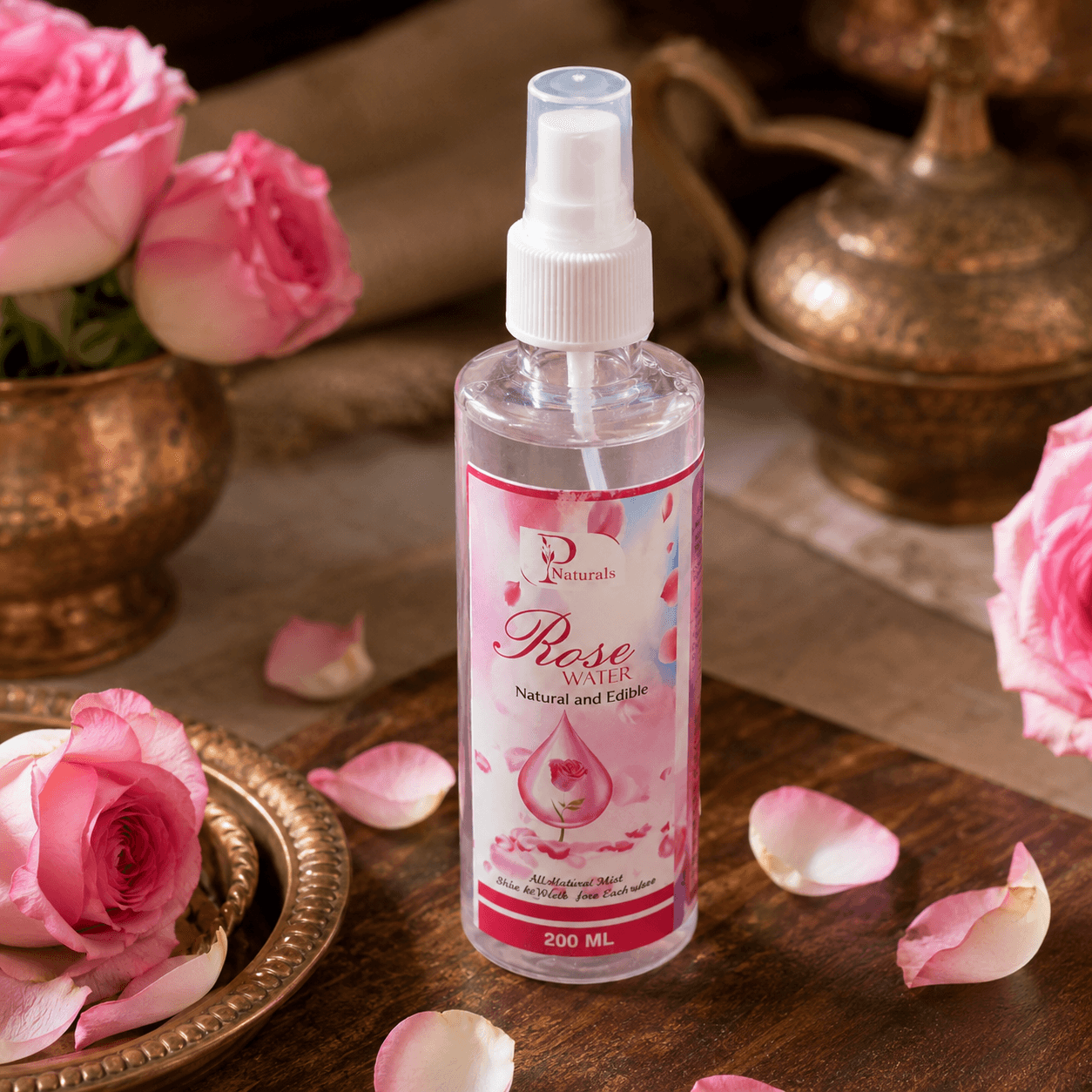 Kashmiri Rose Water — Natural & Edible, 200ml — image 3