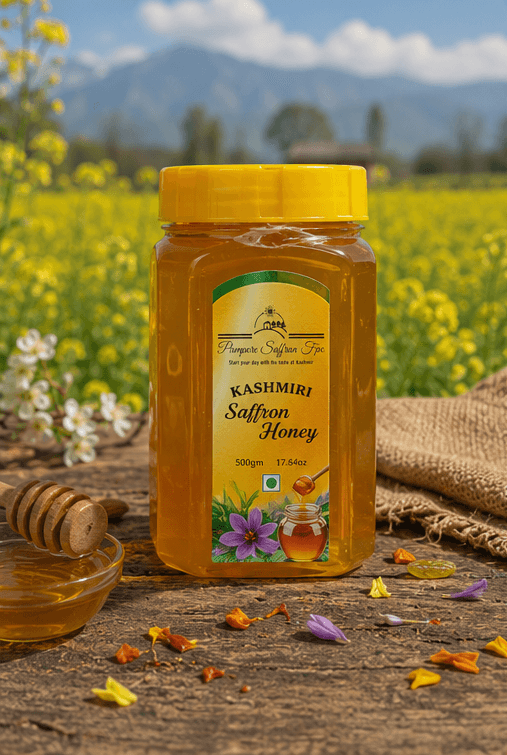 Kashmiri Saffron-Infused Wild Honey — 500g — image 4